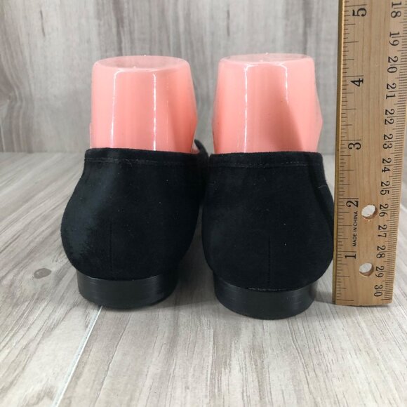 Enzo Angiolini Loafers Womens 8M Black Suede Slip On Shoes - Picture 10 of 11